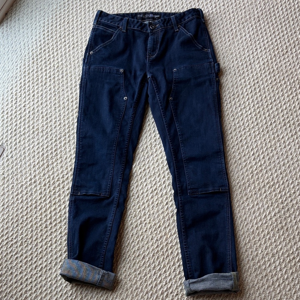 Dovetail Dark Blue Working Boot Cut Jeans for Women